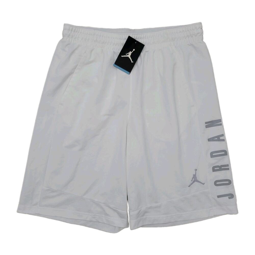 New Nike Air Jordan Shorts Size XL White Spell Out Logo Lightweight Jumpman